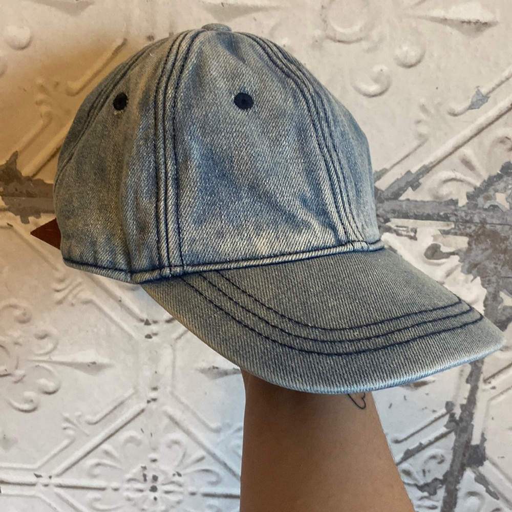 Vintage style denim baseball cap hat